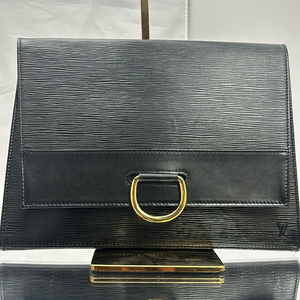 Louis Vuitton, Clutch bag Jena Black Epi